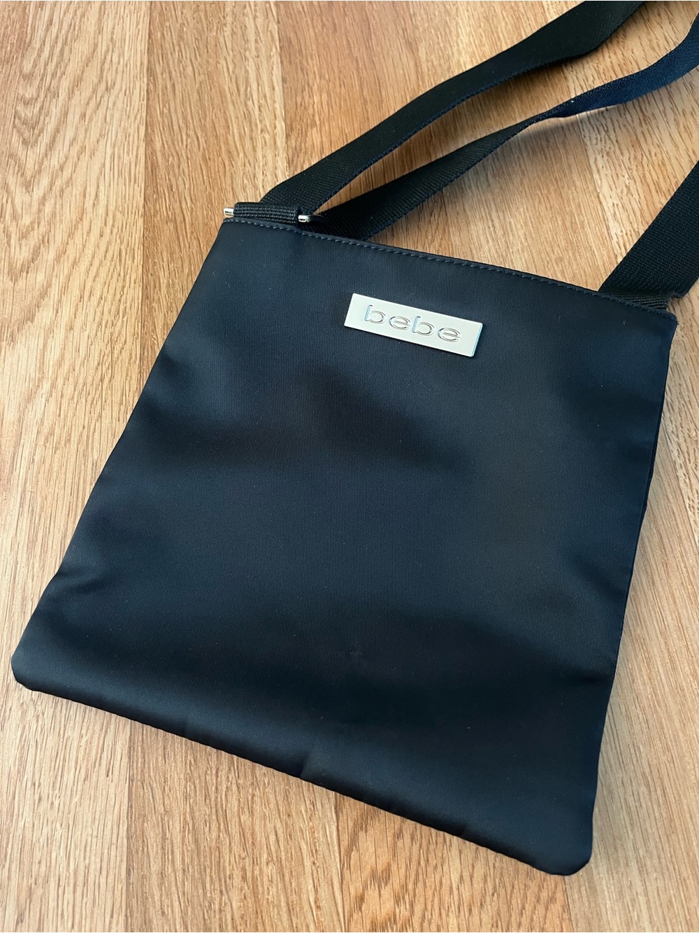 Bebe Black Nylon Crossbody Bag